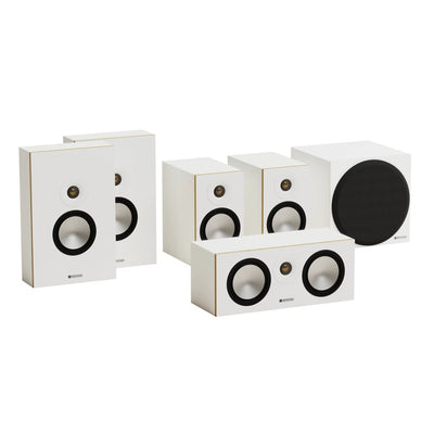 Monitor Audio Bronze 50 and On-Wall 7G 5.1 Home Cinema Speakers Package White