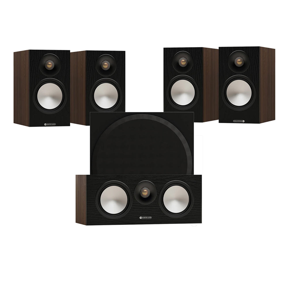 Monitor Audio Bronze 50 7G 5.1 Home Cinema Speaker Package – Walnut