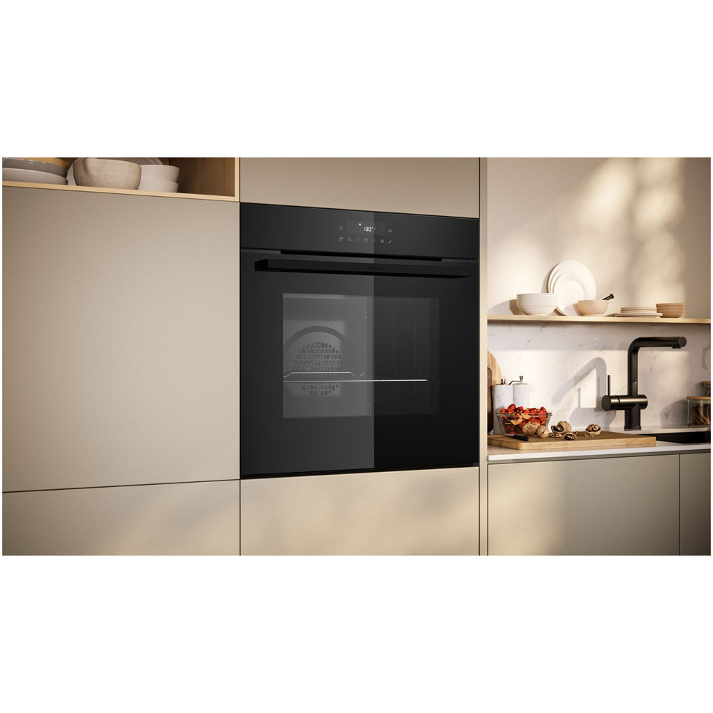 Neff B2CCJ7AK0B N30 60cm Built In Self Cleaning Electric single Oven Black