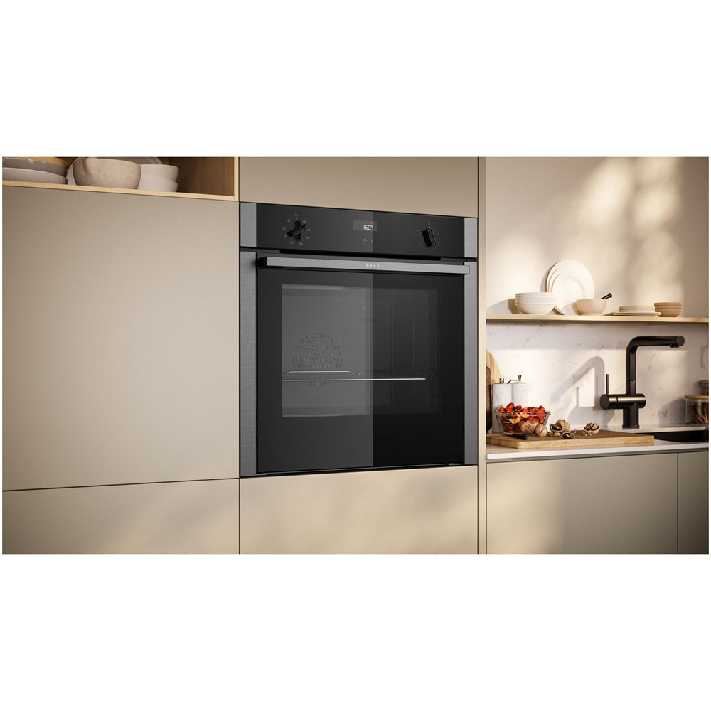 Neff B4ACF1AN3B N50 Slide and Hide Built In Catalytic Single Electric Oven in Stainless Steel