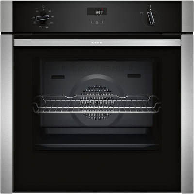Neff B4ACF1AN3B N50 Slide and Hide Built In Catalytic Single Electric Oven in Stainless Steel