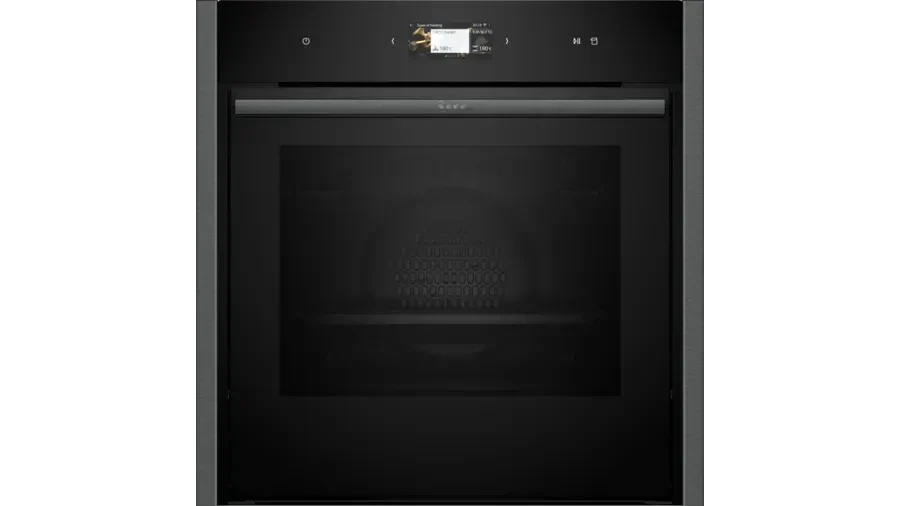 Neff B64FS31G0B N90 Slide and Hide Built-In Electric Single Oven Graphite