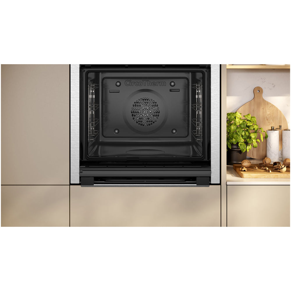Neff B6ACH7AN7B N50 Slide and Hide Built In Self Cleaning Single Electric Oven Stainless steel