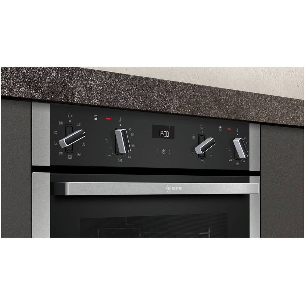 Neff J1ACE2HN0B N50 Built Under Electric Double Oven Stainless Steel