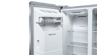 Neff N70 KA3923IE0G Frost Free Freestanding American Fridge Freezer Stainless Steel