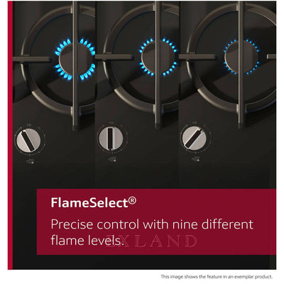 Neff T26CIP8S0 N70 Flame Select 60cm Black Enamel Gas Hob