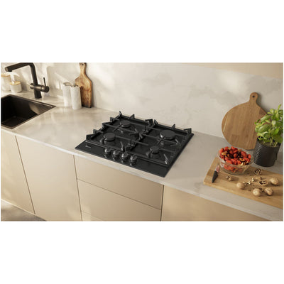 Neff T26CIP8S0 N70 Flame Select 60cm Black Enamel Gas Hob