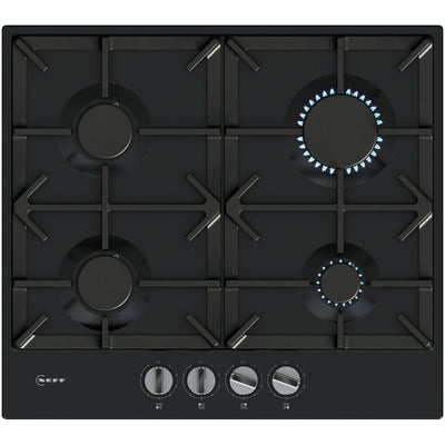Neff T26CIP8S0 N70 Flame Select 60cm Black Enamel Gas Hob