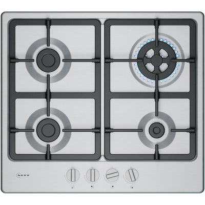 Neff T26GKH8N0 N50 60cm Stainless Steel Gas Hob