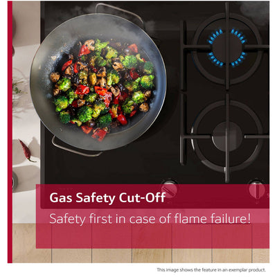 Neff T26NKP4S0 N50 60cm Tempered Black Glass Gas Hob