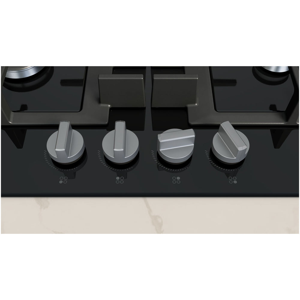 Neff T26NKP4S0 N50 60cm Tempered Black Glass Gas Hob