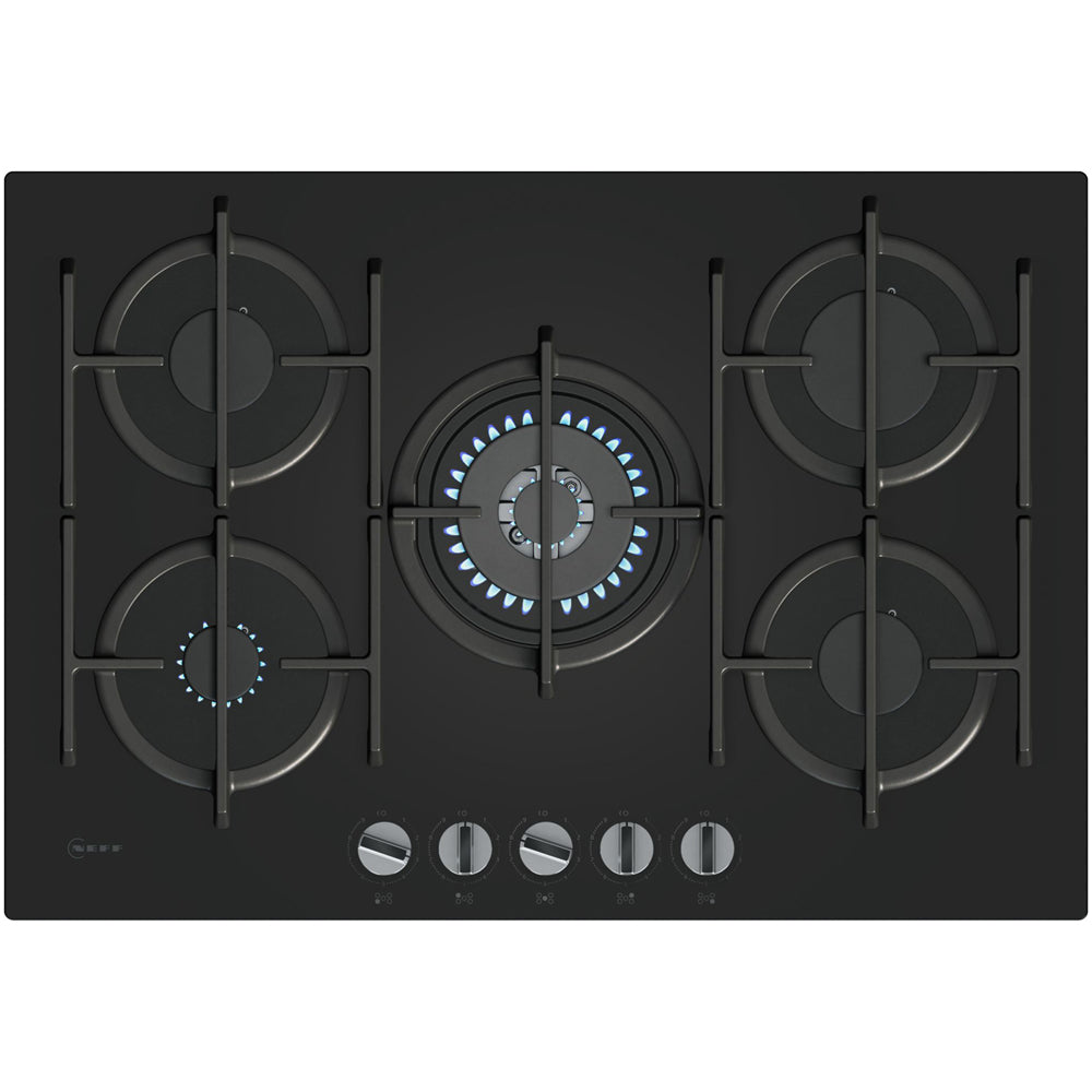 Neff T27PIQ4S0 N70 Flame Select 75cm Gas on Glass Hob