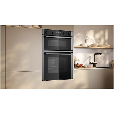 Neff U2ACH7AN7B Built in Self Cleaning Electric Double Oven Stainless Steel