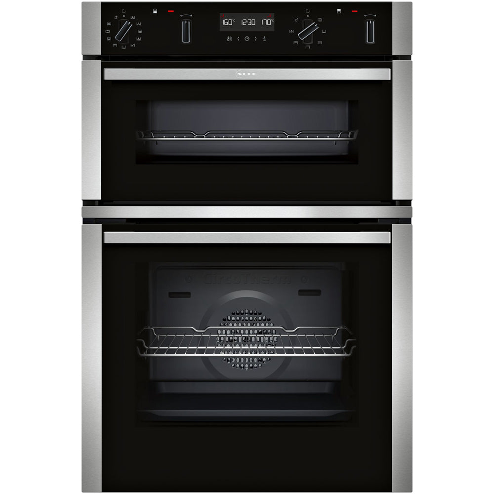Neff U2ACH7AN7B Built in Self Cleaning Electric Double Oven Stainless Steel