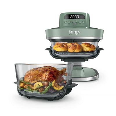 Ninja AS090UKGN CRISPi PRO 5-in-1 XL Glass Air Fryer Green