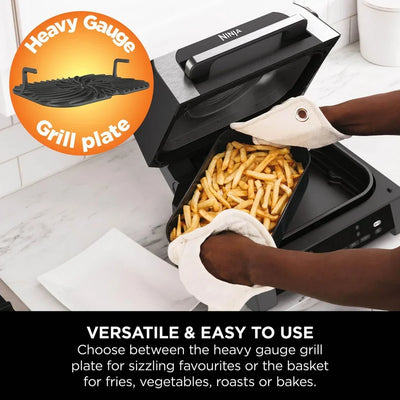 Ninja DG551UK 6-in-1 MAX Air Fryer & Grill Black & Stainless Steel
