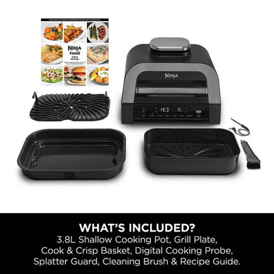 Ninja DG551UK 6-in-1 MAX Air Fryer & Grill Black & Stainless Steel