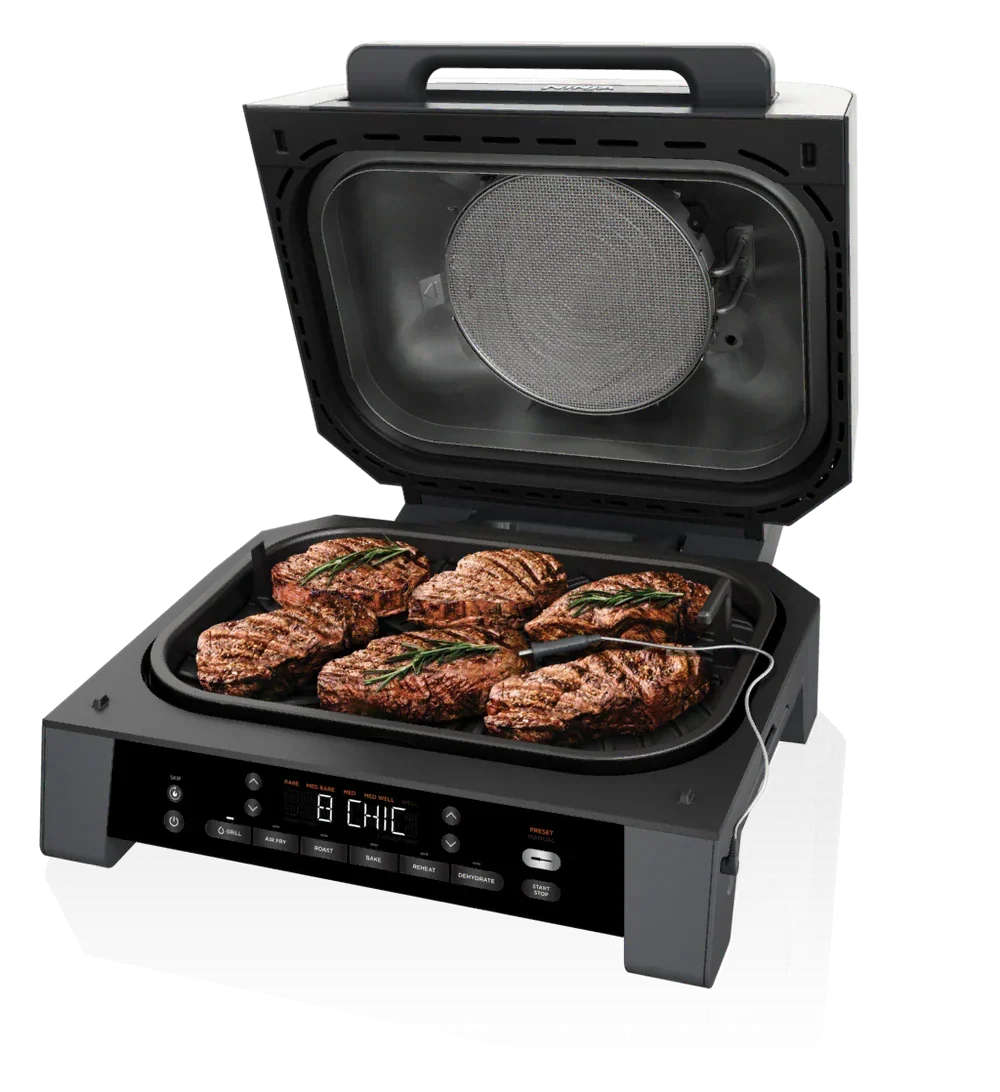 Ninja DG551UK 6-in-1 MAX Air Fryer & Grill Black & Stainless Steel