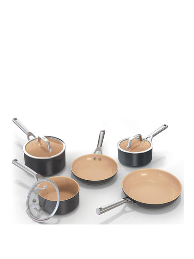Ninja CW95000UK Ceramic Coated Cookware 5-Piece Set - Apricot & Grey