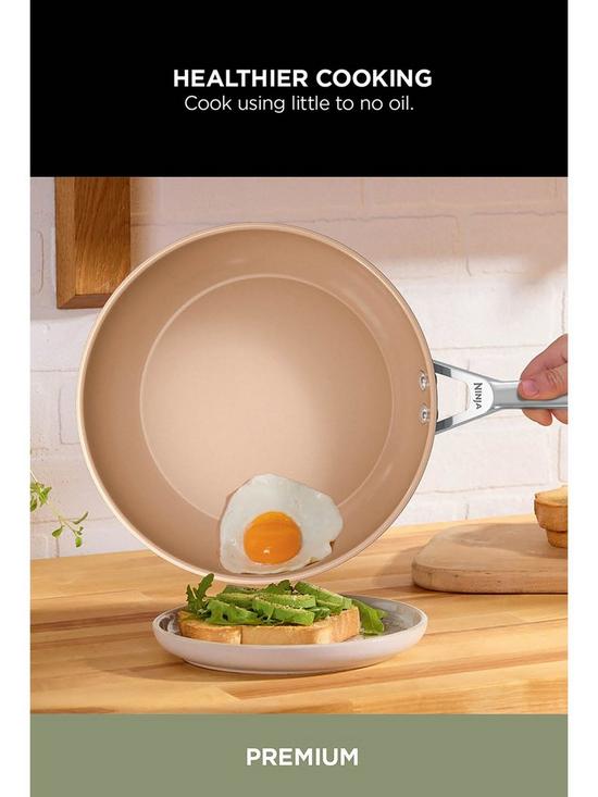 Ninja CW95000UK Ceramic Coated Cookware 5-Piece Set - Apricot & Grey
