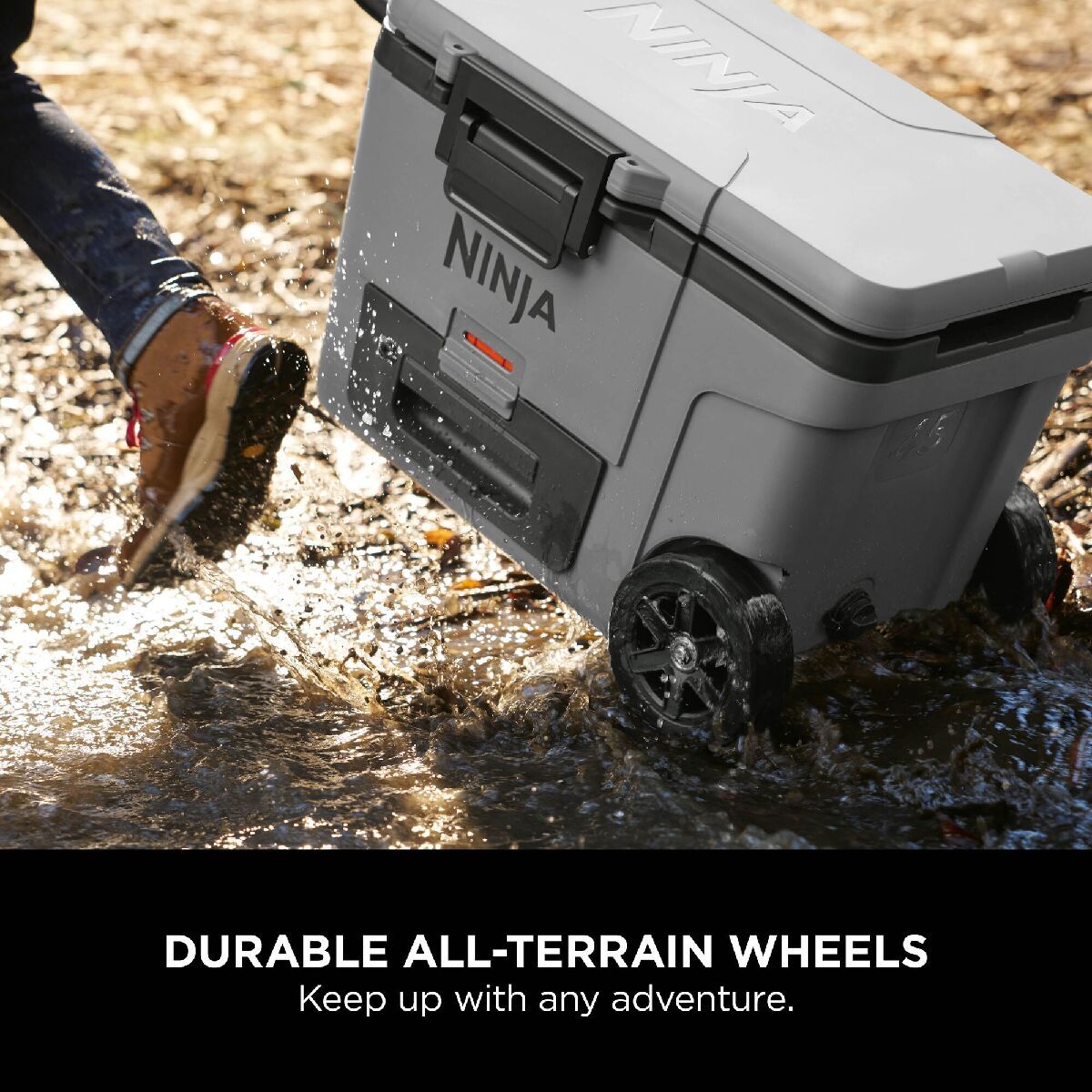 Ninja FB245UKGY FrostVault 45QT 42L Wheeled Cooler with Dry Zone Slate Grey
