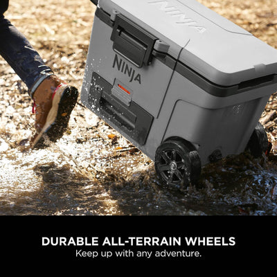 Ninja FB245UKGY FrostVault 45QT 42L Wheeled Cooler with Dry Zone Slate Grey