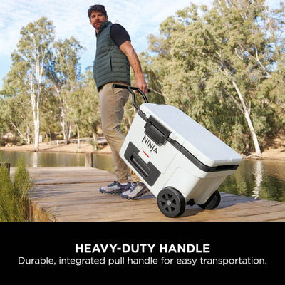 Ninja FB245UKWH FrostVault 45QT 42L Wheeled Cooler with Dry Zone Cloud White