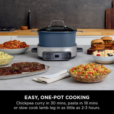 Ninja Foodi 8-Mode 6L PossibleCooker Rice and Slow Cooker MC1101UK Midnight Blue