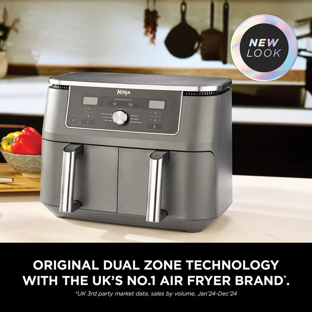 Ninja MAX 6 in 1 Dual Zone Air Fryer DZ400UK 9.5L - Gunmetal Grey