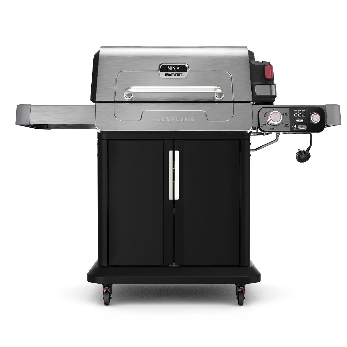 Ninja PG301UK FlexFlame Gas BBQ & Outdoor Cooking System Black Silver
