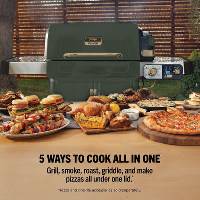 Ninja PG301UKGN FlexFlame Gas BBQ & Outdoor Cooking System Green