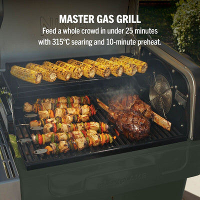 Ninja PG301UKGN FlexFlame Gas BBQ & Outdoor Cooking System Green
