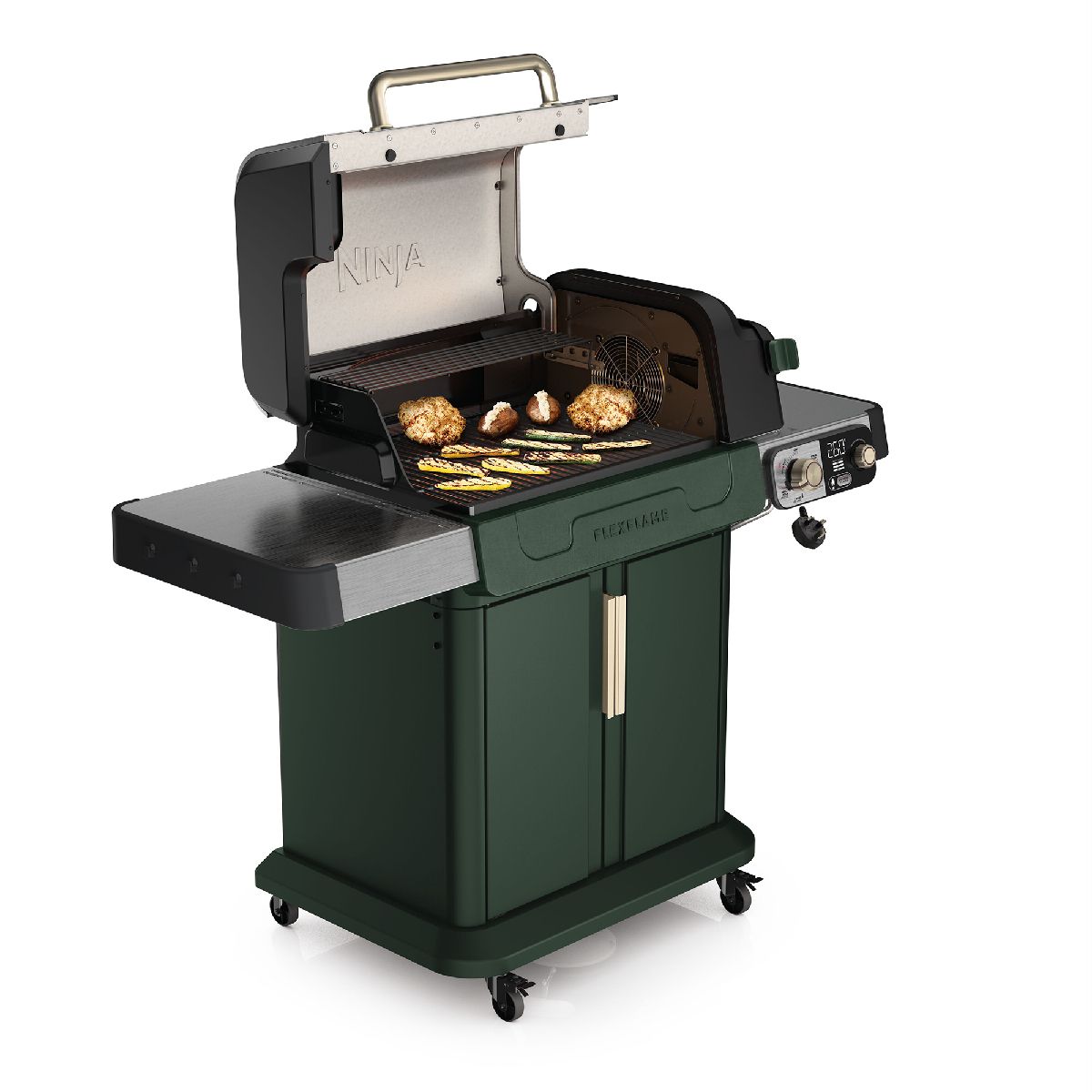 Ninja PG301UKGN FlexFlame Gas BBQ & Outdoor Cooking System Green