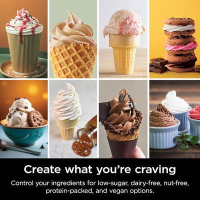 Ninja Swirl by CREAMi 13 in 1 Soft Serve and Ice Cream Maker NC701UK - Platinum Silver