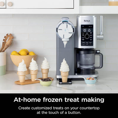 Ninja Swirl by CREAMi 13 in 1 Soft Serve and Ice Cream Maker NC701UK - Platinum Silver