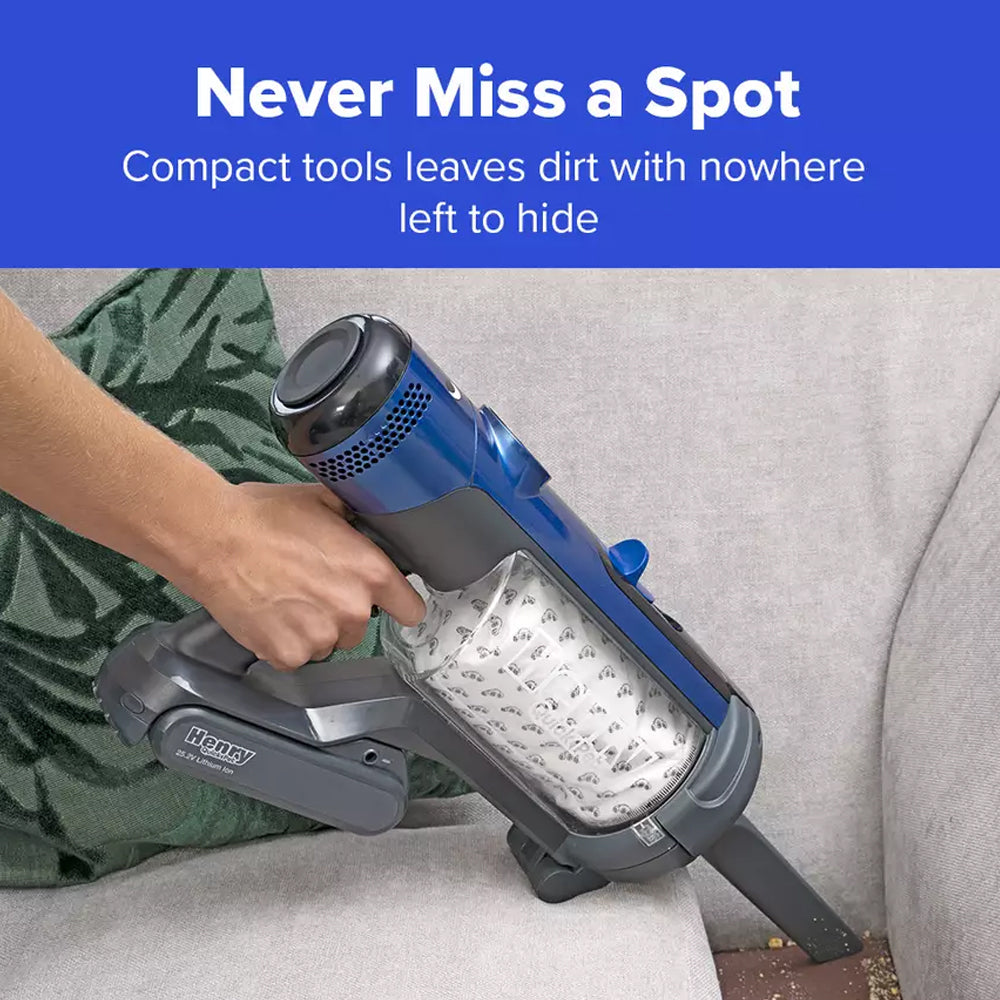 Numatic Henry Quick Pet Cordless Stick Vacuum Cleaner up to 60 Minutes Run Time - Blue 916634