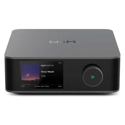 WiiM Amp Ultra Streaming Amplifier Space Grey with Acoustic Energy AE300 MKII Bookshelf Speakers Black