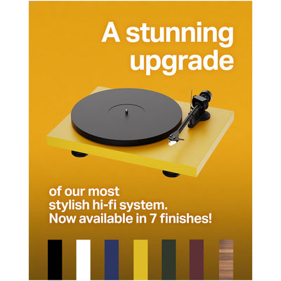 Pro-Ject Colourful Audio System 2 with Debut EVO 2 Turntable MaiA S3 Amplifier and Speaker Box 5 S2 Speakers - Satin Golden Yellow
