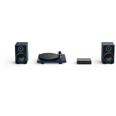 Pro-Ject Colourful Audio System 2 with Debut EVO 2 Turntable MaiA S3 Amplifier and Speaker Box 5 S2 Speakers - Satin Steel Blue