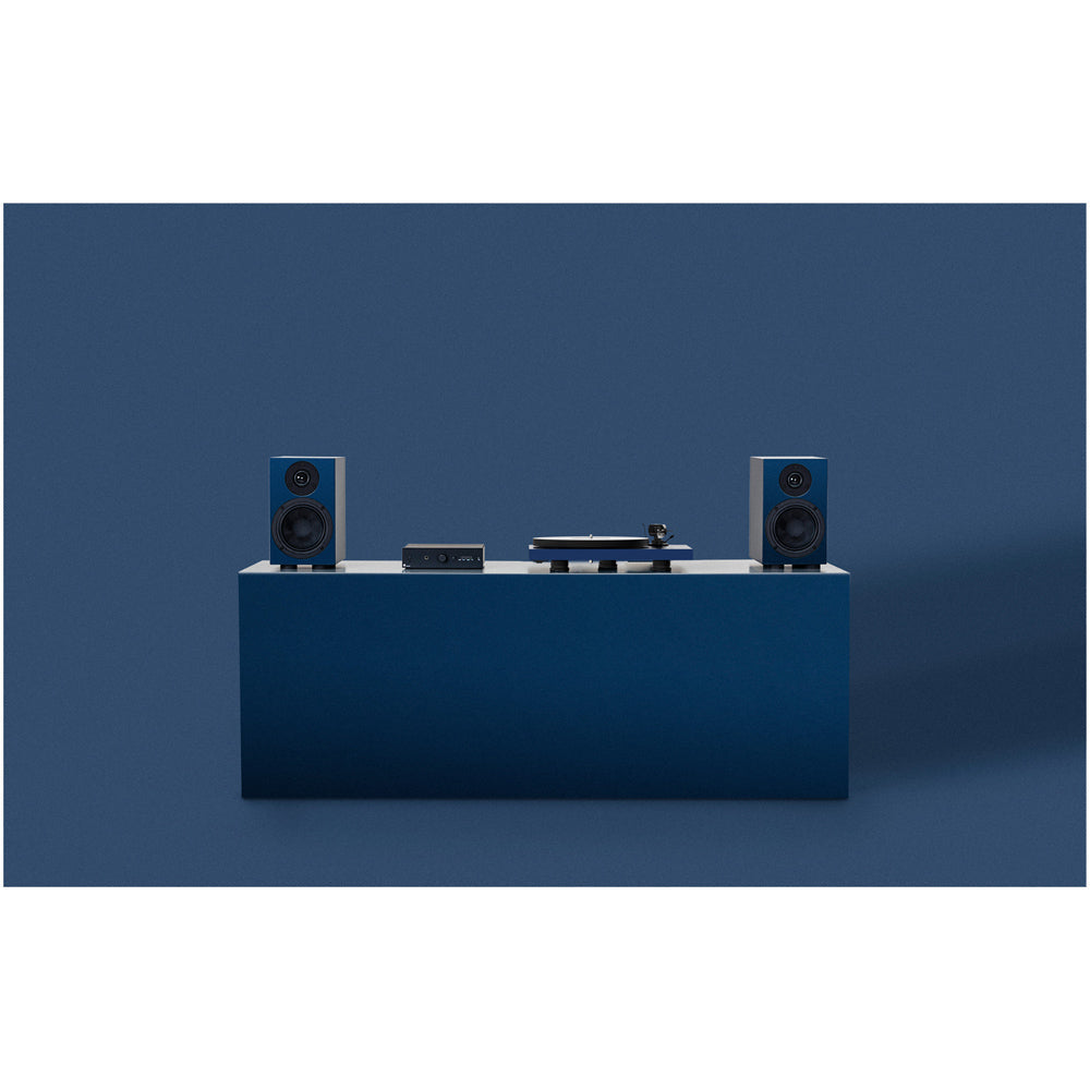 Pro-Ject Colourful Audio System 2 with Debut EVO 2 Turntable MaiA S3 Amplifier and Speaker Box 5 S2 Speakers - Satin Steel Blue