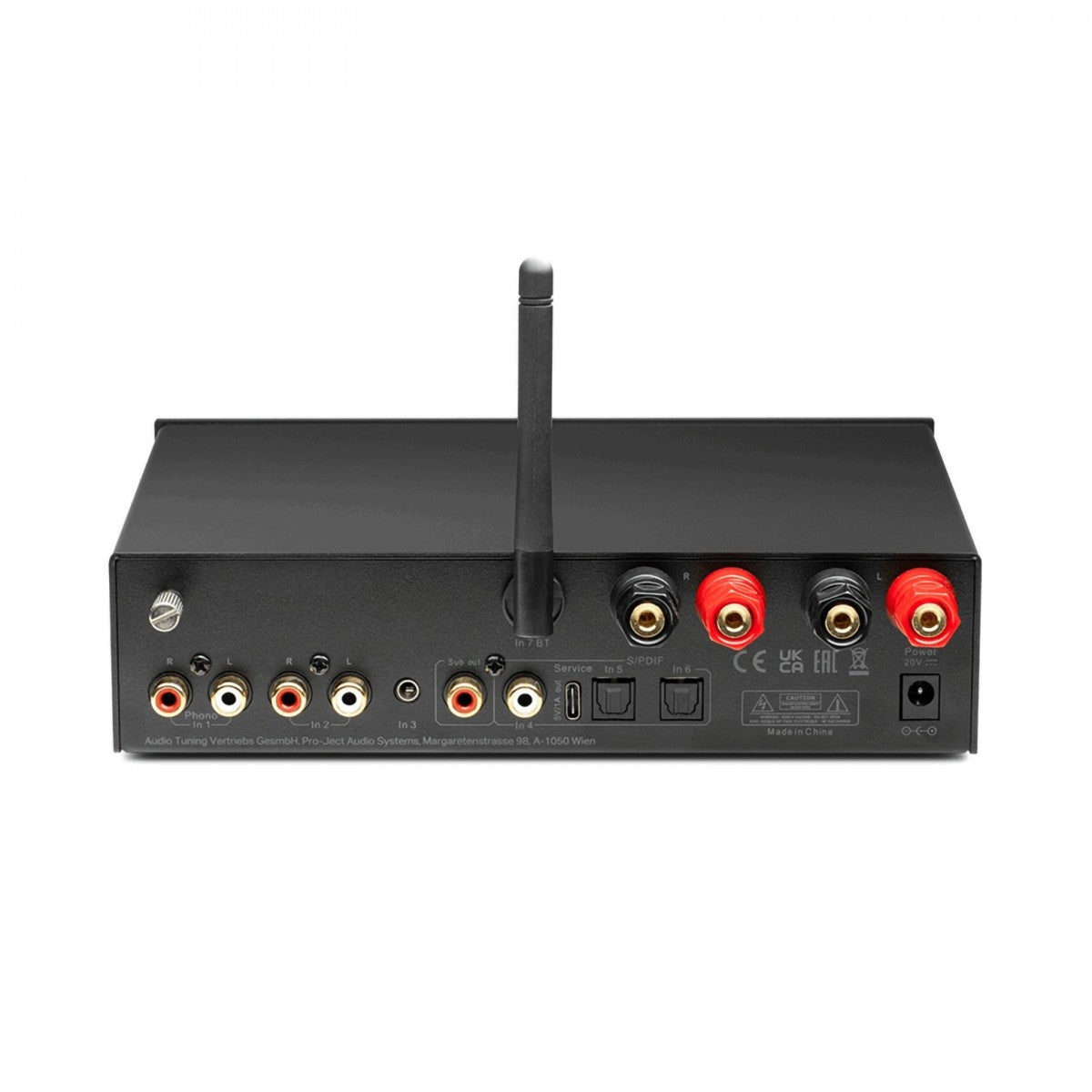 Pro-Ject Stereo Set E1 All-In-One Hi-Fi Set including E1 Turntable with Stereo Box E Integrated Amp and Speaker Box 5E Speakers - Black
