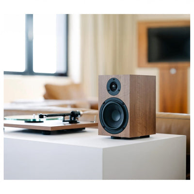 Pro-Ject Stereo Set E1 All-In-One Hi-Fi Set including E1 Turntable with Stereo Box E Integrated Amp and Speaker Box 5E Speakers - Walnut