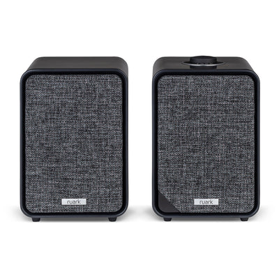 Pro-Ject T1 EVO Phono Turntable and Ruark MR1 MK3 Active Bluetooth Speakers with Built-in MM Phono Preamp Black