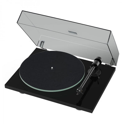Pro-Ject T1 EVO Standard Turntable and Ruark MR1 MK3 Active Bluetooth Speakers with Built-in MM Phono Preamp Black