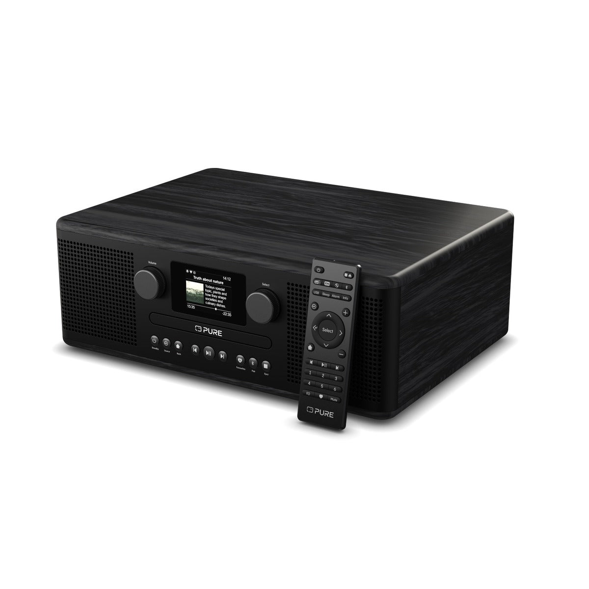 Pure Classic C-D6i All in One Internet Radio with DAB+ FM Bluetooth CD Player Stereo Sound System Black