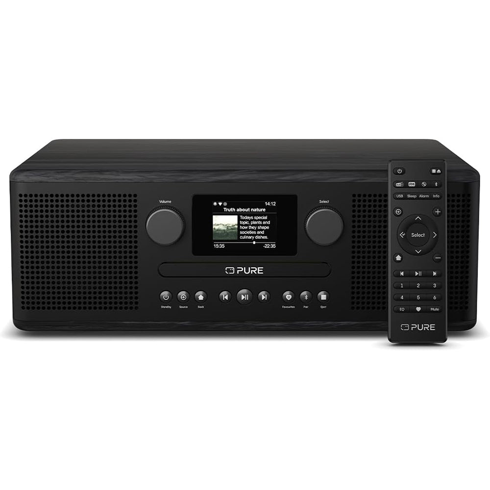 Pure Classic C-D6i All in One Internet Radio with DAB+ FM Bluetooth CD Player Stereo Sound System Black