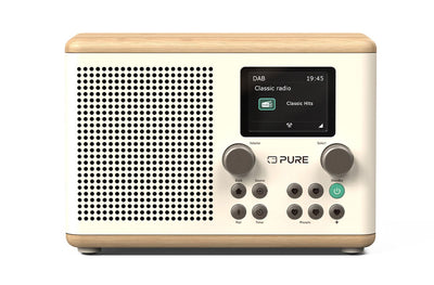 Pure Classic H4 DAB+ FM Portable Digital Radio with Bluetooth Cotton White Ex-display Clearance