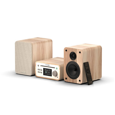 Pure Classic Stereo Mini DAB DAB+ FM Radio with Bluetooth CD Player Micro Stereo System Cotton White
