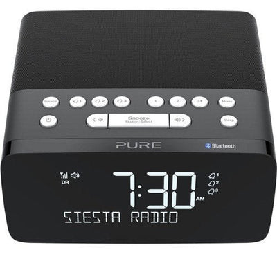 PURE Siesta Charge DAB+/FM & Blutooth with Qi Wireless Charging Pad In Graphite