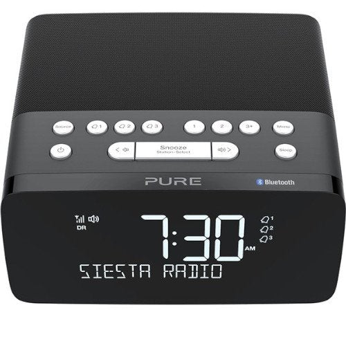 PURE Siesta Charge DAB+/FM & Blutooth with Qi Wireless Charging Pad In Graphite